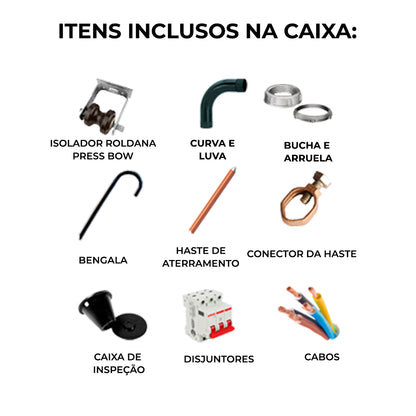 Kit Completo Enel para 1 Medidor Bifásico Visor Rua